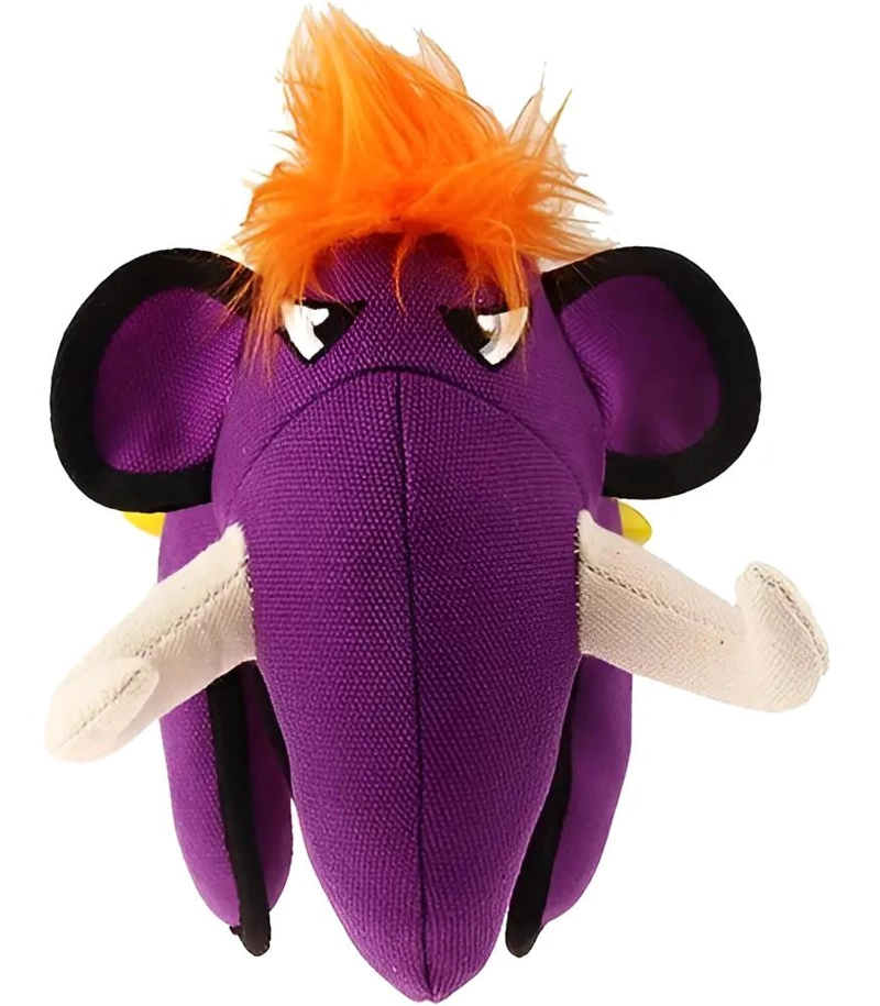 JUGUETE PARA PERRO EN FORMA DE ELEFANTE MORADO RESISTENTE - 4