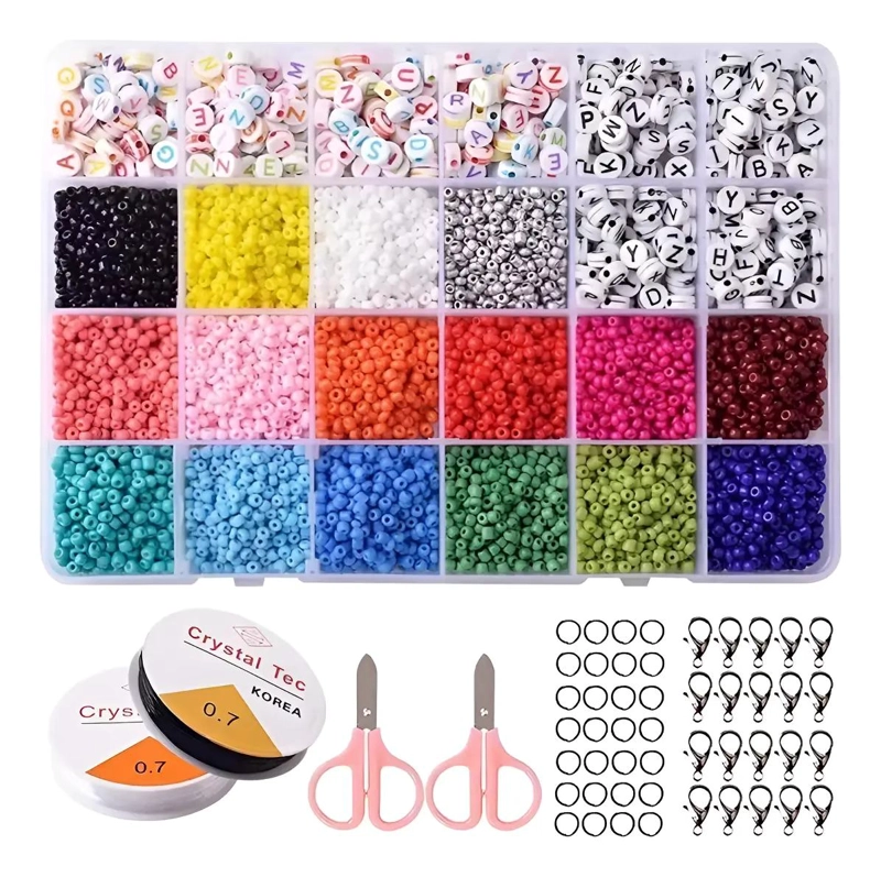 SET COMPLETO DE CUENTAS PARA PULSERAS CON LETRAS Y ACCESORIOS VARIADOS - 1