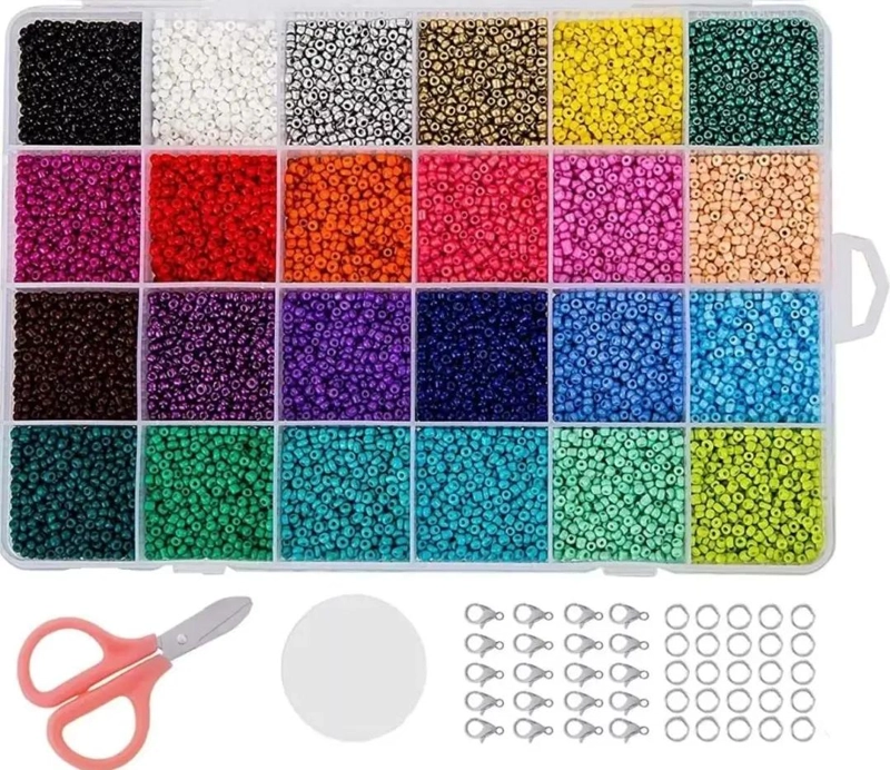SET DE PULSERAS PARA NIÑA CON CUENTAS DE VIDRIO COLORIDAS - 2