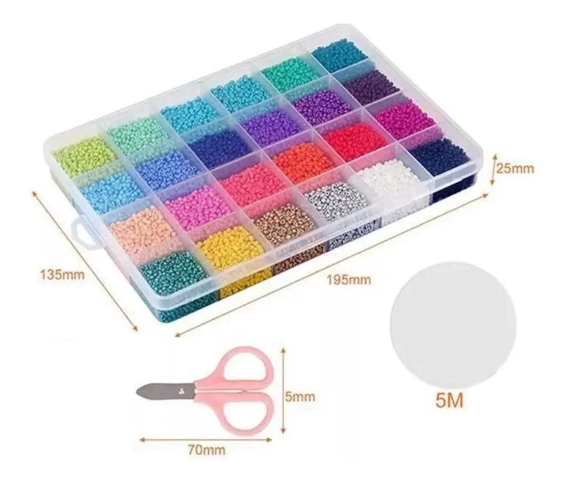 SET DE PULSERAS PARA NIÑA CON CUENTAS DE VIDRIO COLORIDAS - 3