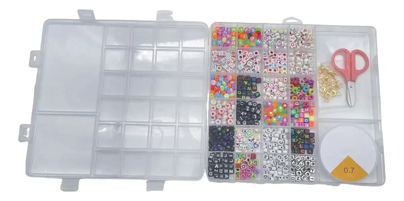 JUEGO DE CUENTAS CUADRADAS SUELTAS PARA PULSERAS Y ACCESORIOS CREATIVOS - 1