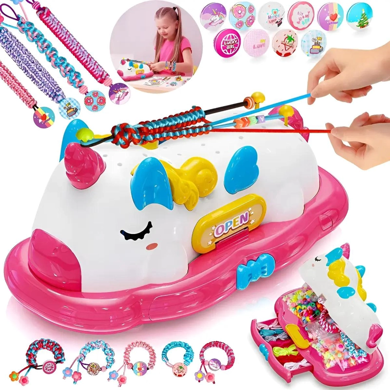 SET COMPLETO PARA CREAR PULSERAS TRENZADAS CON CUENTAS PARA NIÑAS - 1