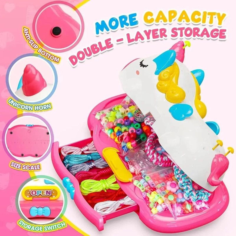 SET COMPLETO PARA CREAR PULSERAS TRENZADAS CON CUENTAS PARA NIÑAS - 3