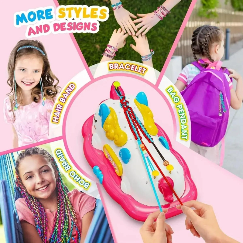 SET COMPLETO PARA CREAR PULSERAS TRENZADAS CON CUENTAS PARA NIÑAS - 4