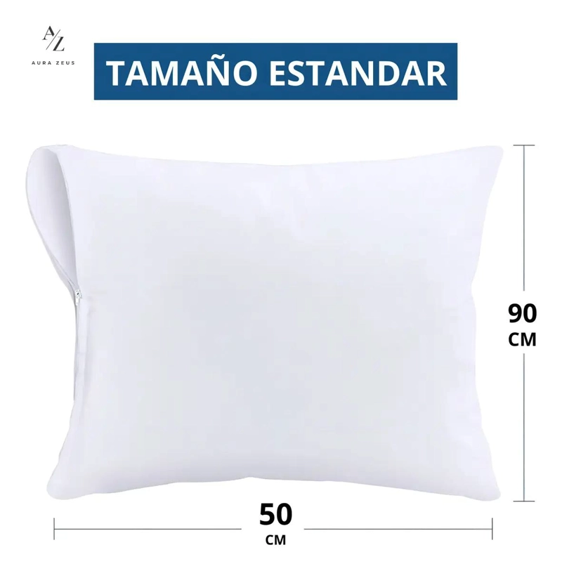 FUNDAS DE ALMOHADA IMPERMEABLES 50X90 CM BLANCO PACK 2 - 2