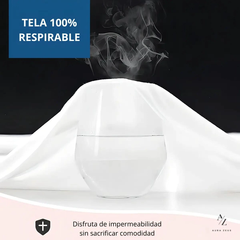 FUNDAS DE ALMOHADA IMPERMEABLES 50X90 CM BLANCO PACK 2 - 3