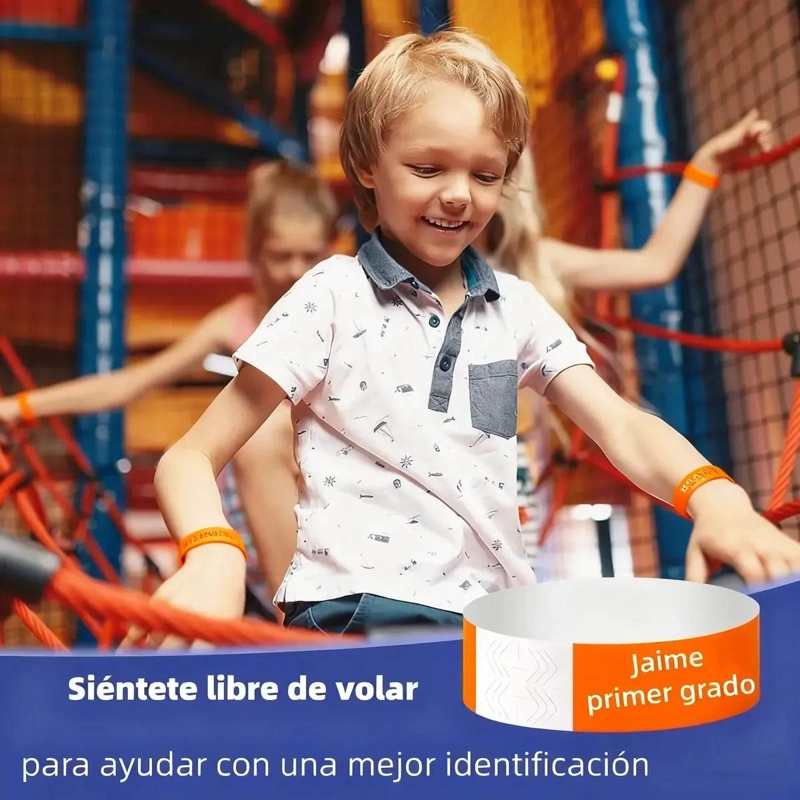 300 PULSERAS DE PAPEL TYVEK PARA EVENTOS Y FIESTAS PERSONALIZABLES - 5