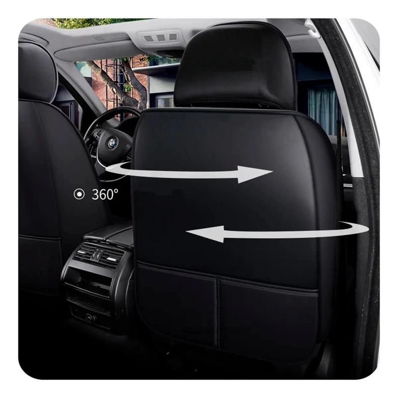 FUNDA PARA ASIENTO DE VEHICULO EN ECOCUERO CON 13 PIEZAS UNIVERSALES - 4