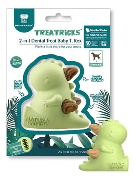 JUGUETE PARA PERRO CON DISEÑO DE DINOSAURIO PARA HIGIENE DENTAL - 1