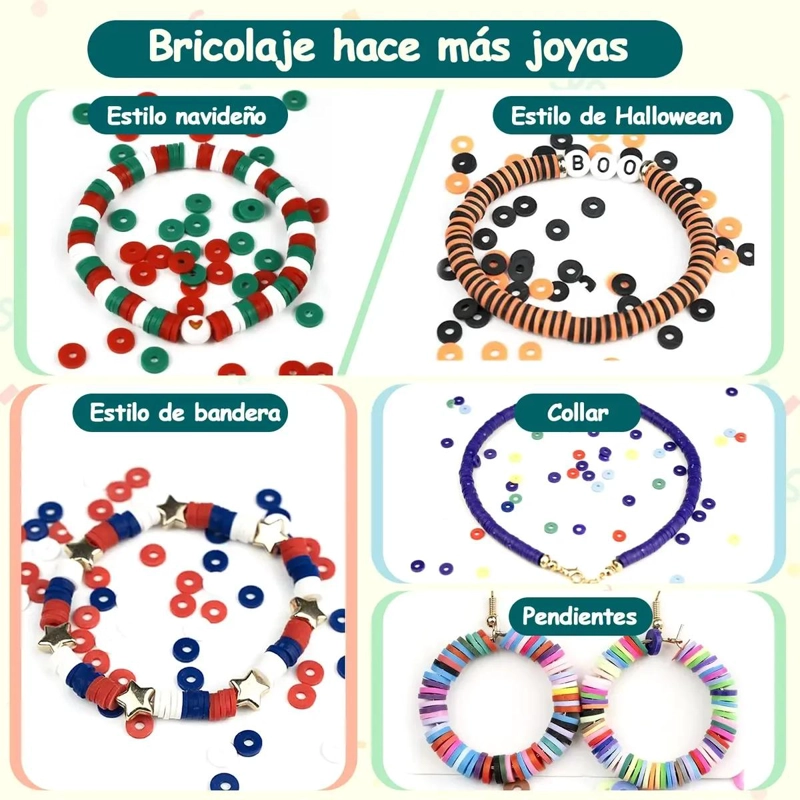 KIT COMPLETO PARA HACER PULSERAS CON 48 COLORES Y LETRAS - 3