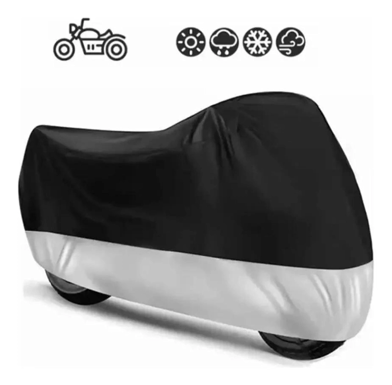 FUNDA IMPERMEABLE PARA MOTO TAMAÑO XL EN POLIE STER RESISTENTE - 2