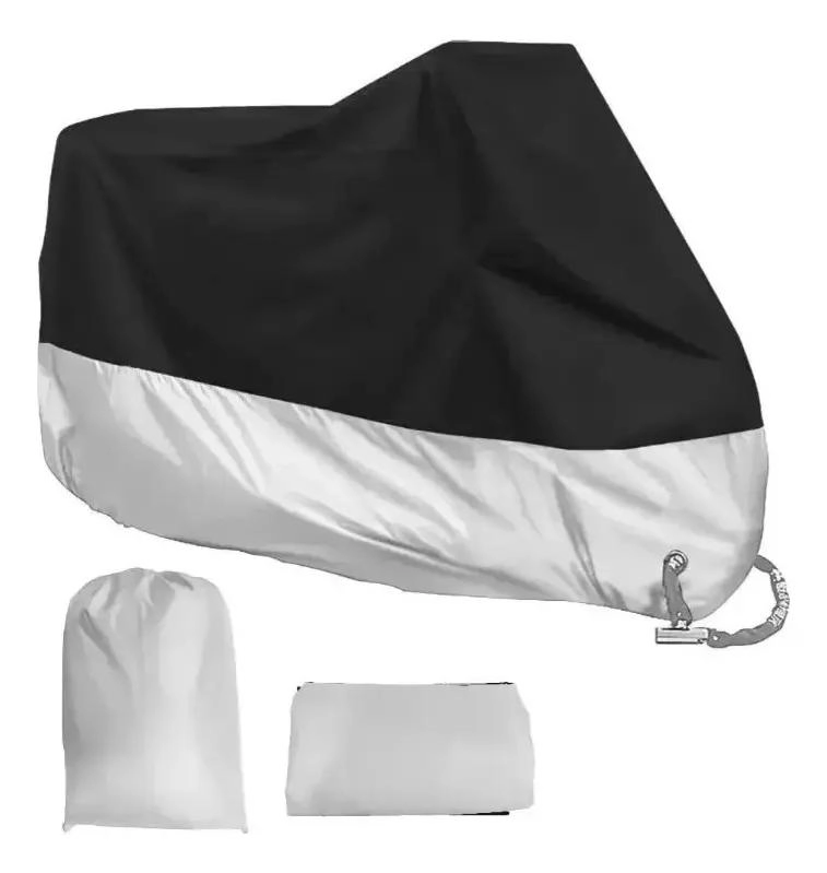 FUNDA IMPERMEABLE PARA MOTO TAMAÑO XL EN POLIE STER RESISTENTE - 3