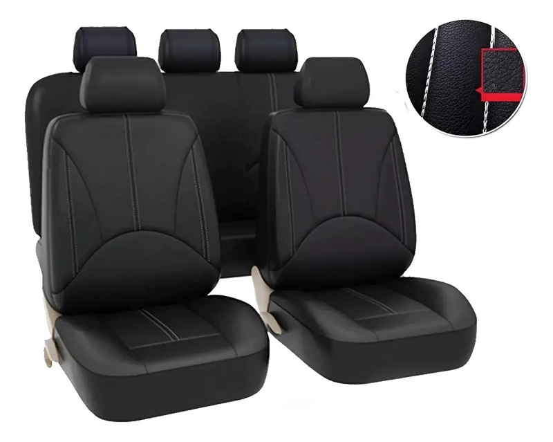 FUNDA UNIVERSAL PARA ASIENTO DE AUTO EN CUERINA RESISTENTE Y FACIL DE LIMPIAR - 1