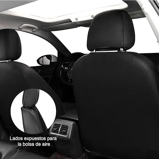 FUNDA UNIVERSAL PARA ASIENTO DE AUTO EN CUERINA RESISTENTE Y FACIL DE LIMPIAR - 5