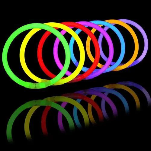 100 PULSERAS FLUORESCENTES PARA FIESTAS NEON QUE BRILLAN EN OSCURIDAD - 4