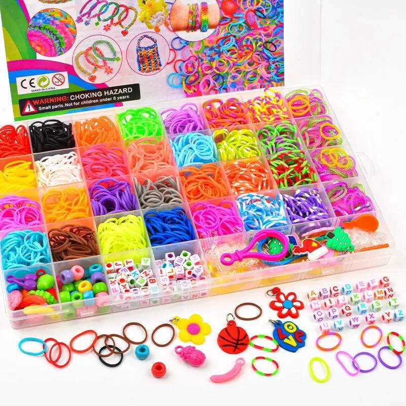 KIT COMPLETO PARA CREAR PULSERAS ELASTICAS CON ACCESORIOS VARIADOS - 4