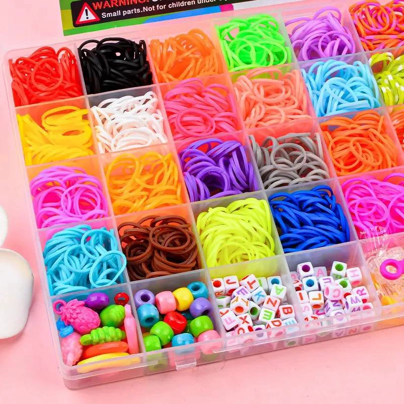 KIT COMPLETO PARA CREAR PULSERAS ELASTICAS CON ACCESORIOS VARIADOS - 5