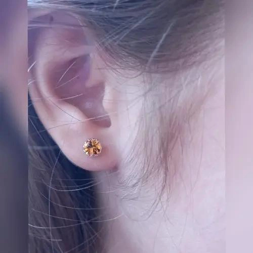 PENDIENTES DE ARO CON PUNTOS DE PLATA Y ZIRCONIA DE COLORES - 2