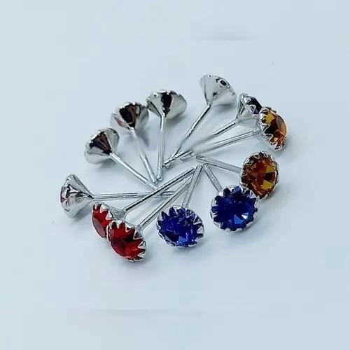 PENDIENTES DE ARO CON PUNTOS DE PLATA Y ZIRCONIA DE COLORES - 5