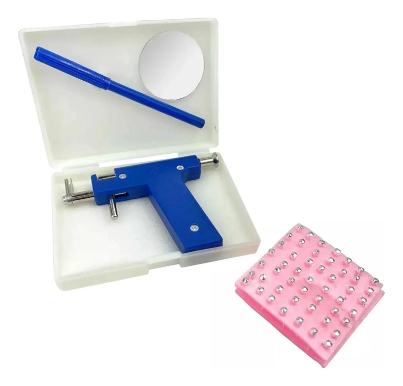 KIT DE PISTOLA PERFORADORA CON AROS DE ACERO INOXIDABLE DE 5 PIEZAS - 2