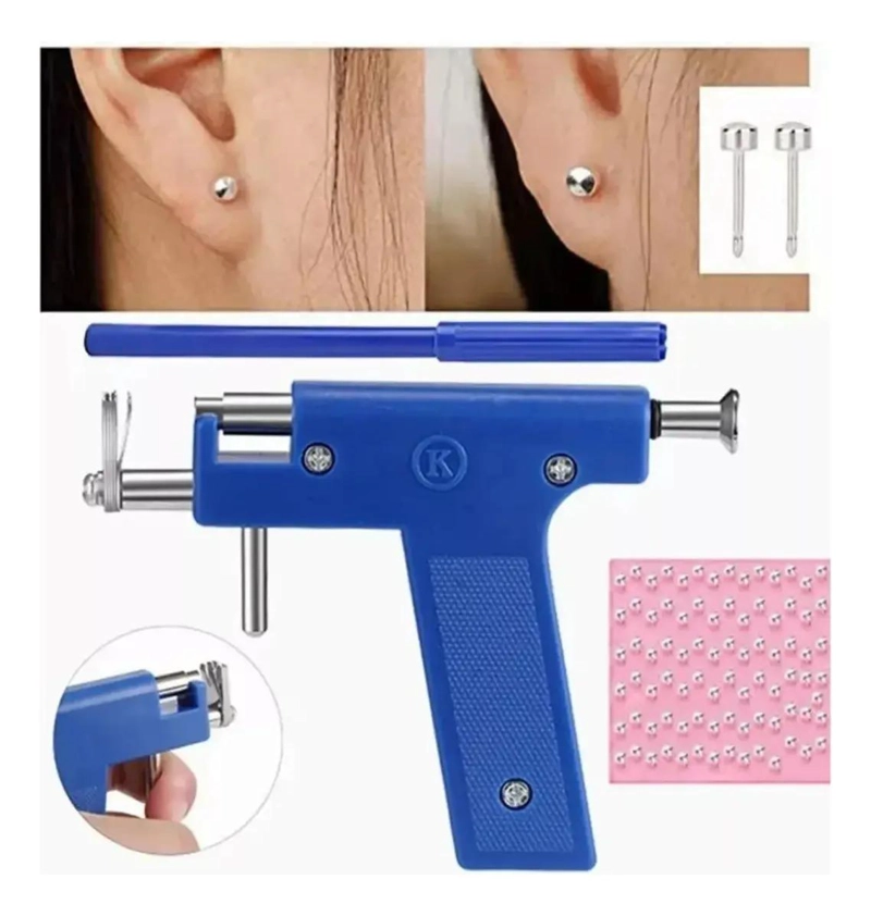 KIT DE PISTOLA PERFORADORA CON AROS DE ACERO INOXIDABLE DE 5 PIEZAS - 5