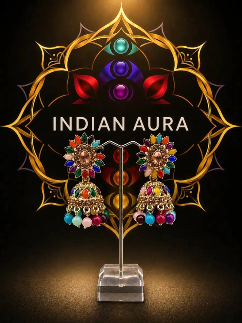 AROS TRADICIONALES CON DISEÑO HINDU EN ACABADO METALICO - 2