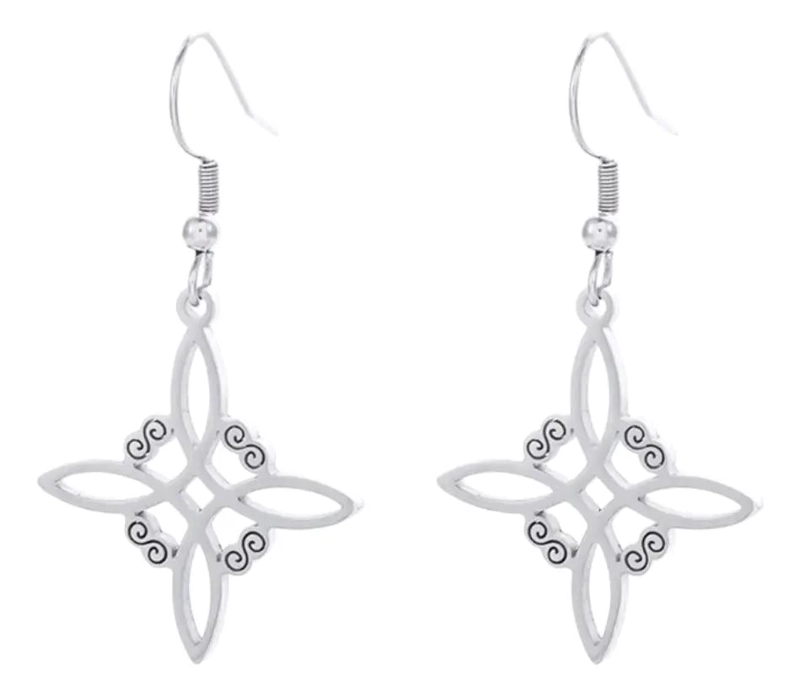 AROS DE ACERO CON DISEÑO DE NUDO DE BRUJA PARA PROTECCION PERSONAL - 1