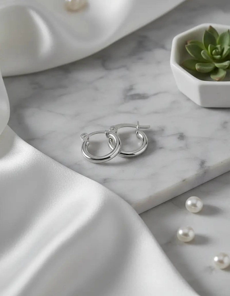 AROS ARGOLLAS DE PLATA FINA 925 DE 12 MM DE DIAMETRO - 3