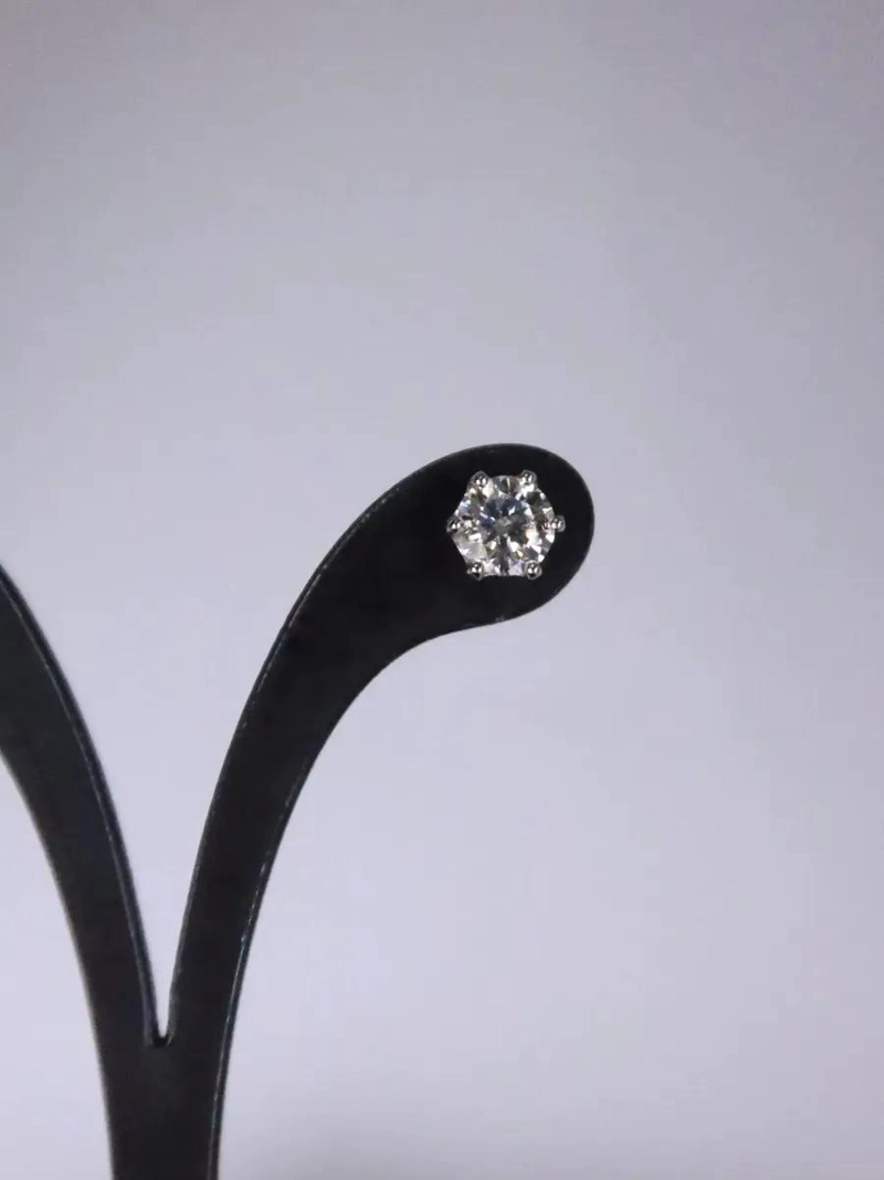 AROS DE PLATA 925 CON DIAMANTES MOISSANITA DE 1 QUILATE PUNTO DE LUZ - 4