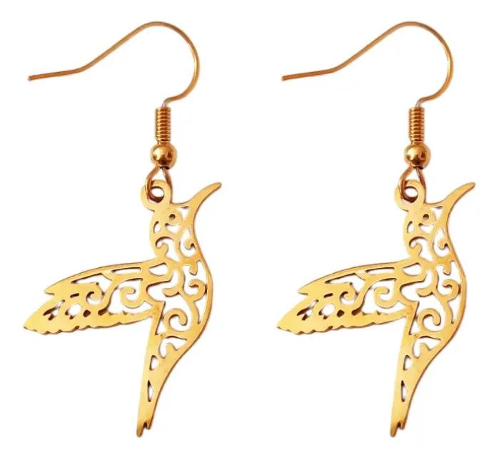 AROS DE COLIBRI EN ACERO INOXIDABLE PARA MUJER - 1