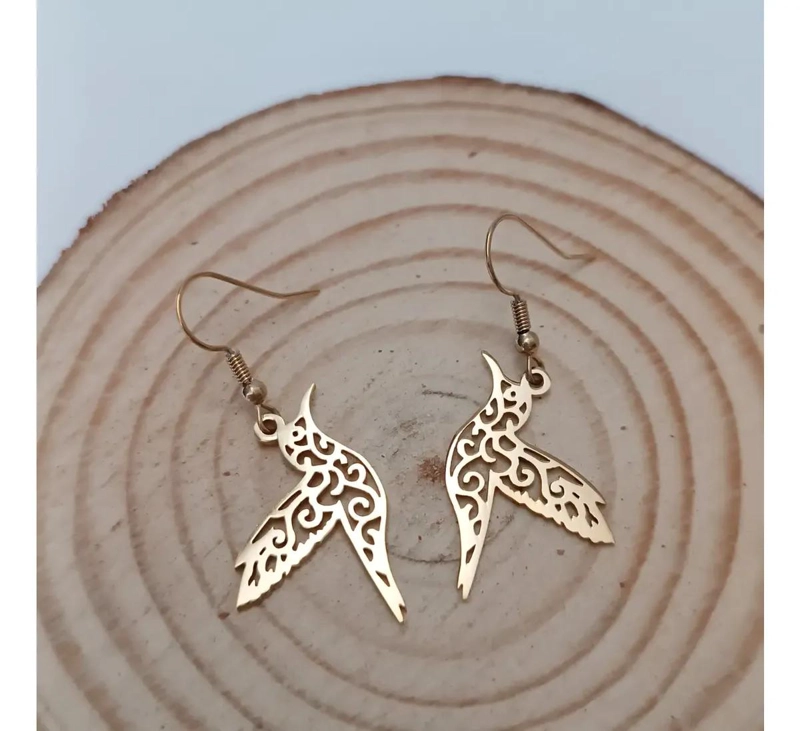 AROS DE COLIBRI EN ACERO INOXIDABLE PARA MUJER - 4