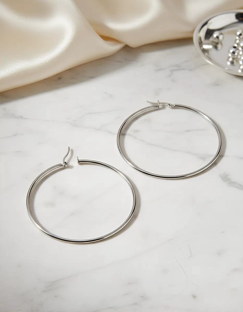 AROS ARGOLLA DE ACERO QUIRURGICO TAMAÑO 60 MM PARA USO DIARIO - 2