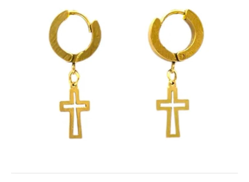 AROS DE CRUZ EN ACERO INOXIDABLE PARA HOMBRE Y MUJER - 1