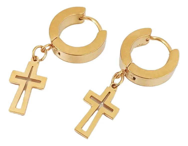 AROS DE CRUZ EN ACERO INOXIDABLE PARA HOMBRE Y MUJER - 3
