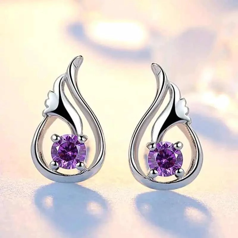 AROS CON DISEÑO DE ALAS DE ANGEL EN PLATA ESTERLINA - 2