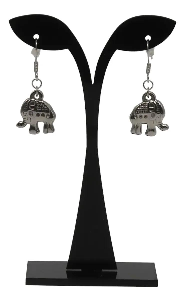 AROS COLGANTES CON DISEÑO DE ELEFANTE EN ACERO QUIRURGICO - 1