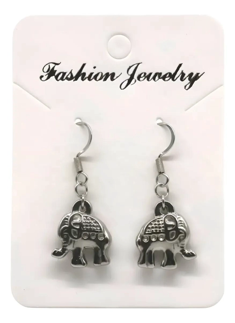 AROS COLGANTES CON DISEÑO DE ELEFANTE EN ACERO QUIRURGICO - 3