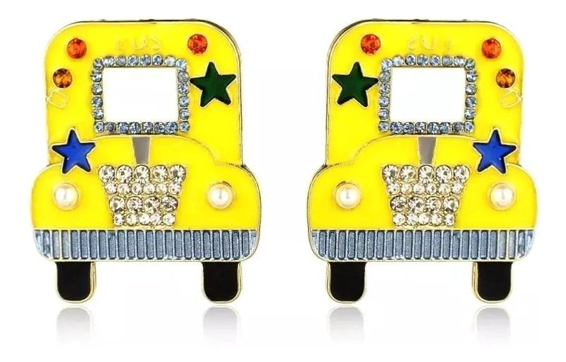 AROS DE DISEÑO MODERNO EN COLOR AMARILLO VIBRANTE PARA USO DIARIO - 1