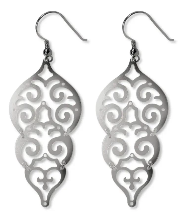 AROS DE PLATA FINA CON DISEÑO ELEGANTE Y MODERNO PARA MUJER - 1
