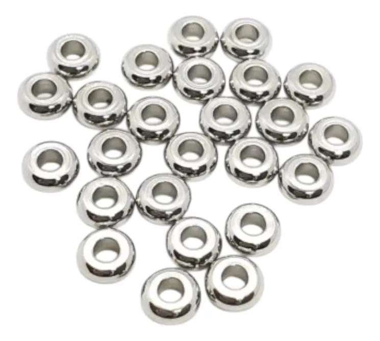 ACCESORIOS DE ACERO NATURAL EN FORMA DE DISCOS PARA MANUALIDADES - 1