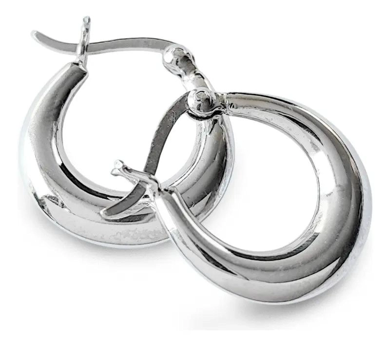 AROS ARGOLLA FINA DE PLATA 925 CON DIAMETRO DE 19 MM - 1