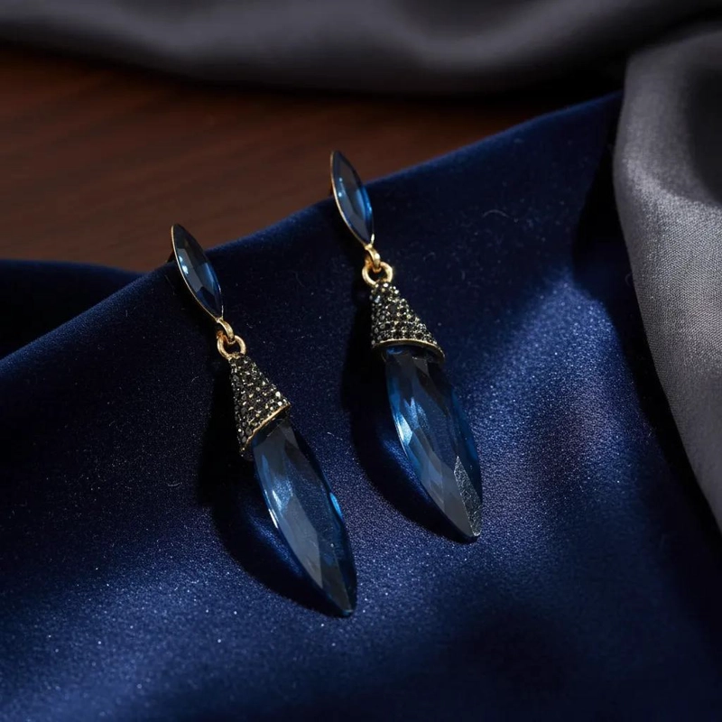 AROS DE FANTASIA CON CRISTALES PARA FIESTA ELEGANTES Y BRILLANTES - 2