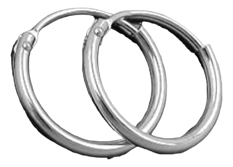 AROS ARGOLLAS LISAS DE PLATA 925 PARA MUJER Y HOMBRE - 1