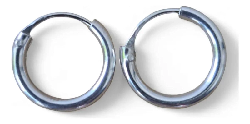 AROS ARGOLLAS LISAS DE PLATA 925 PARA MUJER Y HOMBRE - 4