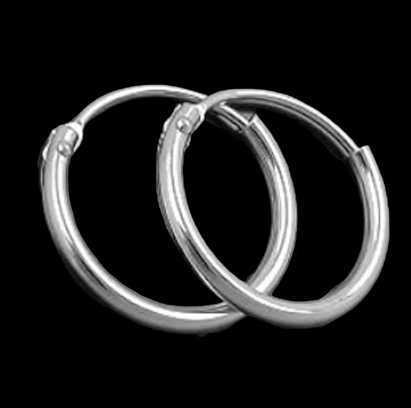 AROS ARGOLLAS LISAS DE PLATA 925 PARA MUJER Y HOMBRE - 5