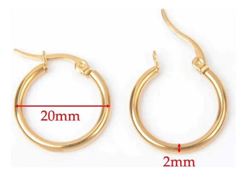 PENDIENTES ARGOLLA CLIP BAÑADOS EN ORO 18KT DE DISEÑO FINO - 2