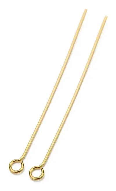 ACCESORIOS DE VASTAGO EN ACERO DORADO DE 2 CM CON 300 UNIDADES - 1