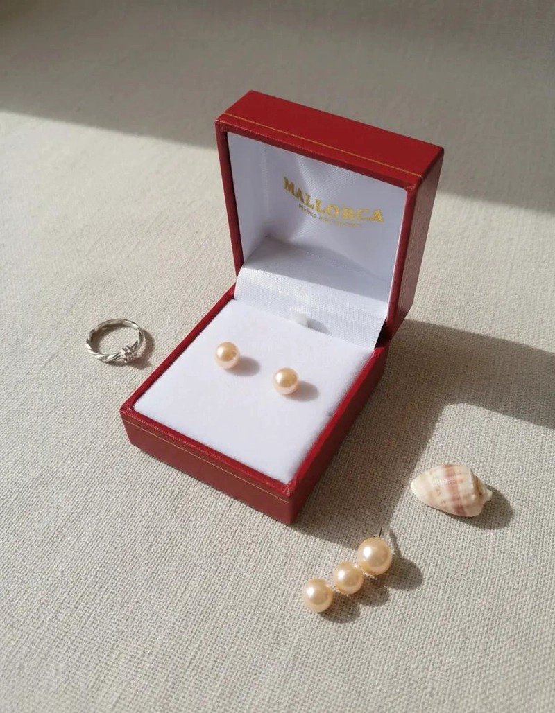 AROS DE PERLAS NATURALES DE MALLORCA EN PLATA 6MM CON DISEÑO ELEGANTE - 1