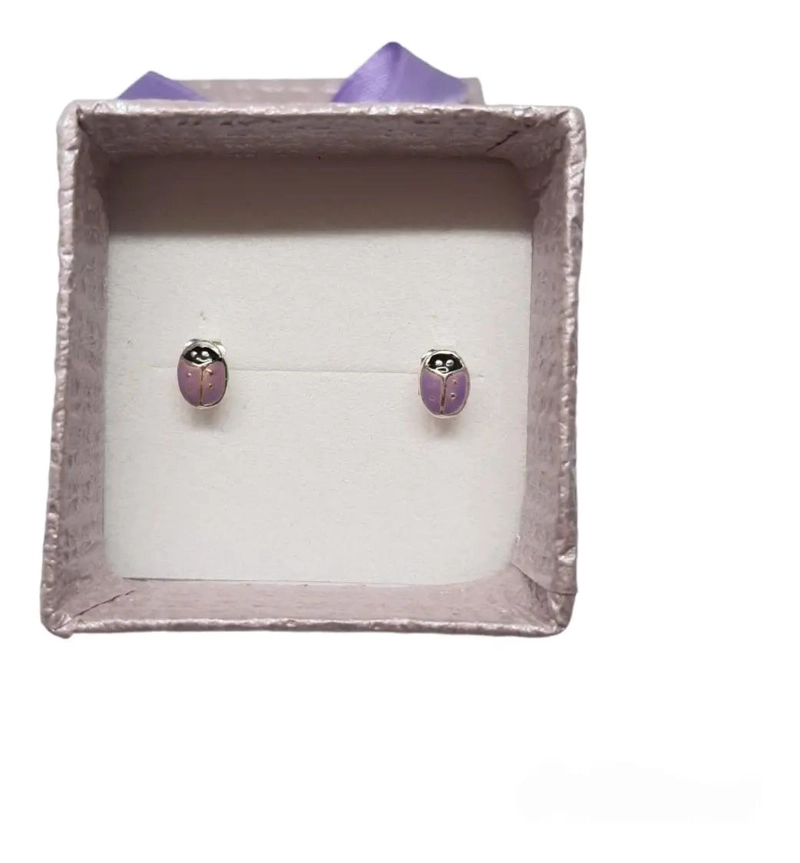 AROS DE PLATA 925 ESMALTADA CON DISEÑO DELICADO DE 6MM - 1