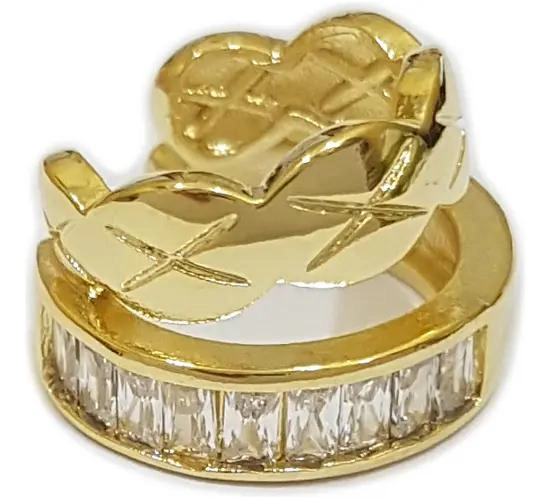 ARO A PRESION ESTILO EARCUFF CON DISEÑO DE PUNTOS ELEGANTE - 1